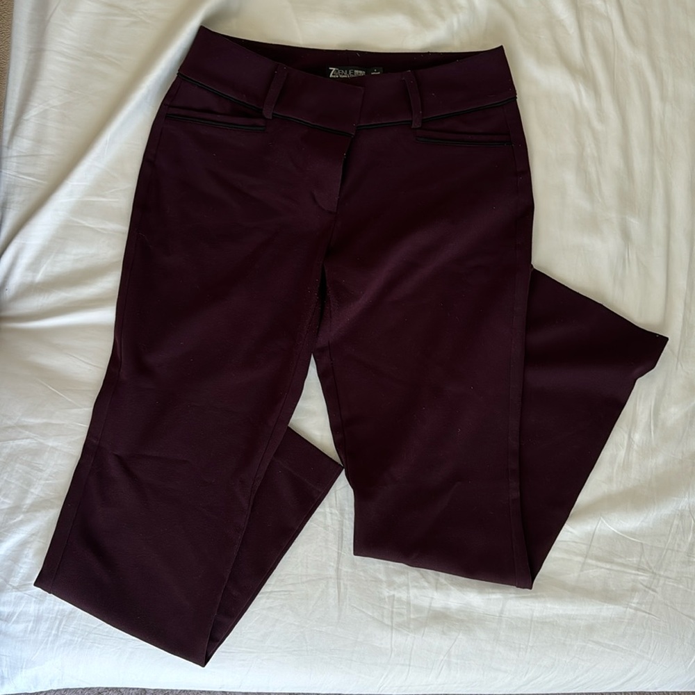 NY & Company Burgundy Trousers